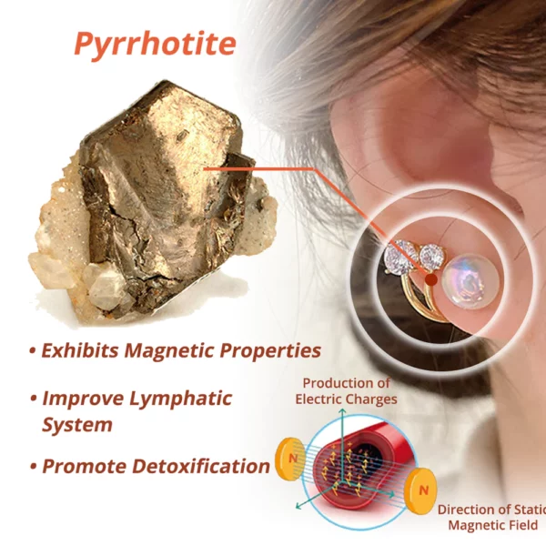 flysmus™ Lymphvity MagneTherapy Pyrrhotite Earrings - Image 2