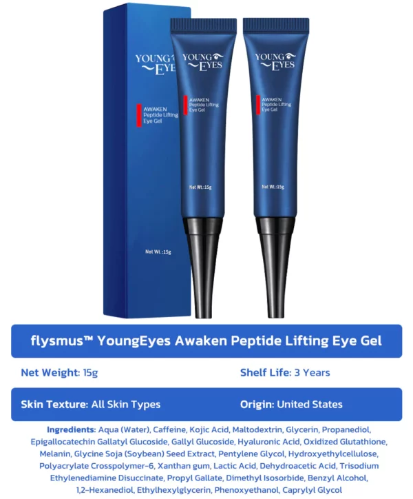 flysmus™ YoungEyes Awaken Peptide Lifting Eye Gel