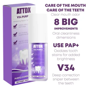 ATTDX V34Purple Whitening Repair Toothpaste