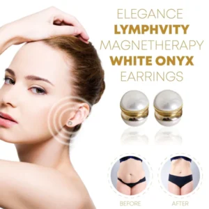 CC™Elegance Lymphvity MagneTherapy White Onyx Earrings