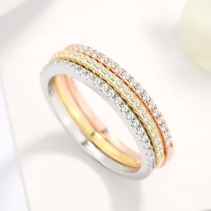 Classic Stackable 3-in-1 Eternity Diamond Ring