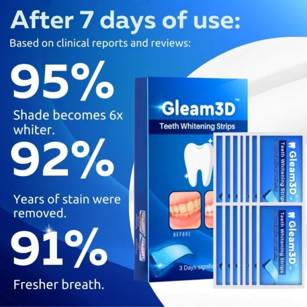 Gleam3D™ Teeth Whitening Strips