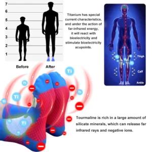 HIGHERSOCKS® Far Infrared Schorl Titanium Ion Heightening Booster Socks