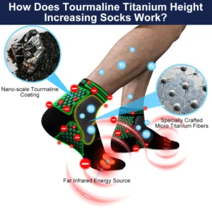 HIGHERSOCKS® Far Infrared Schorl Titanium Ion Heightening Booster Socks