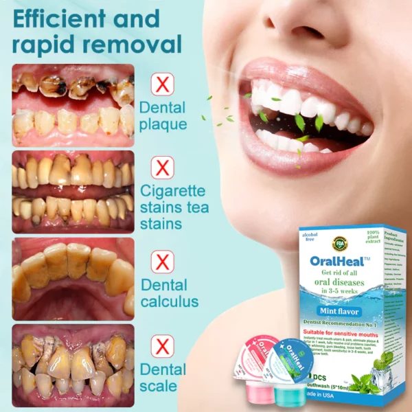 OralHeal™ Jelly Cup Mouthwash Restoring teeth and mouth to health - Image 2