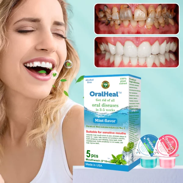 OralHeal™ Jelly Cup Mouthwash Restoring teeth and mouth to health - Image 3