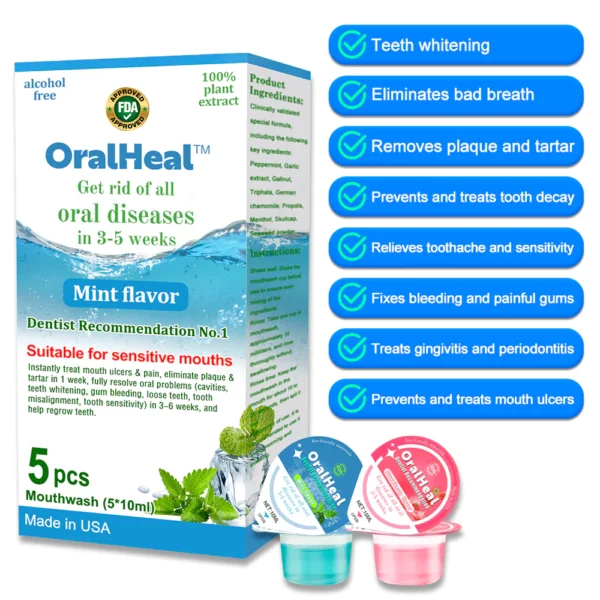 OralHeal™ Jelly Cup Mouthwash Restoring teeth and mouth to health - Image 8