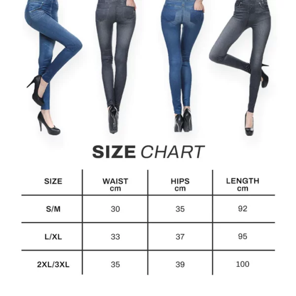 PlusSize High Compression DenimPrint Leggings