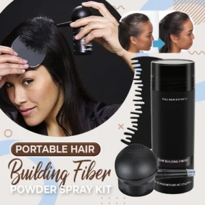 Portable Hair Building Fiber Powder Spray Kit