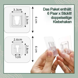 StickIt™ Doppelseitig klebender Wandhaken