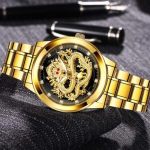 Fashionable Golden Dragon Watch