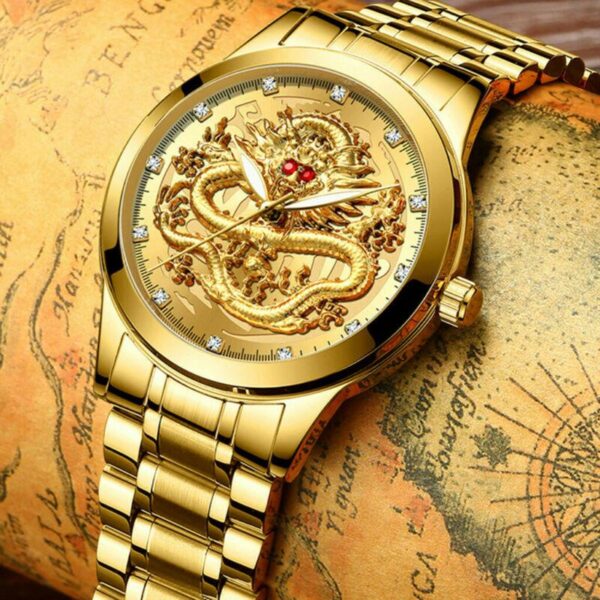 Fashionable Golden Dragon Watch