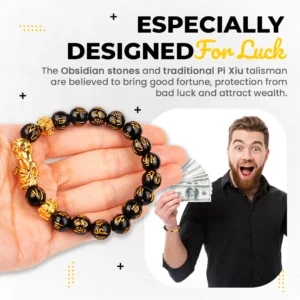 Feng Shui Black Obsidian Wealth Bracelet