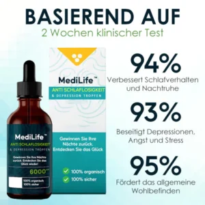 MediLife™ Anti Schlaflosigkeit & Depression Tropfen