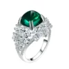 MysticAura™ LuckyAura Emerald Crystal S925 silver Ring