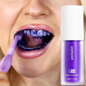 SMILEKITTM New V34 Series Toothpaste Purple Color Corrector