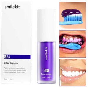 SMILEKITTM New V34 Series Toothpaste Purple Color Corrector