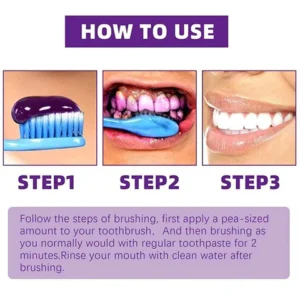 SMILEKITTM New V34 Series Toothpaste Purple Color Corrector