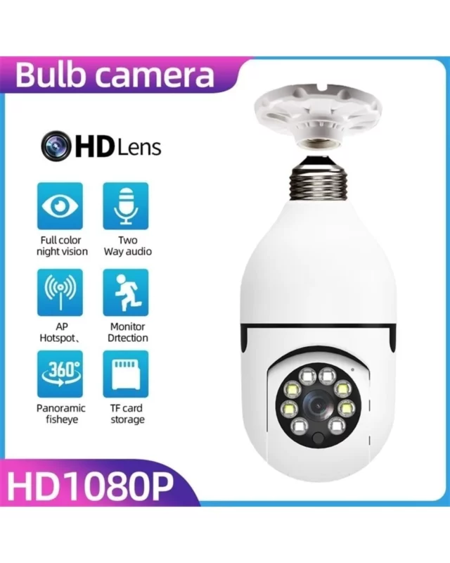 Wireless Wifi Light Bulb Camera Security Camera