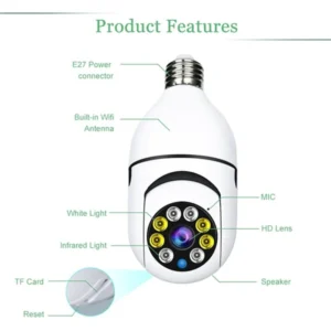 Wireless Wifi Light Bulb Camera Security Camera