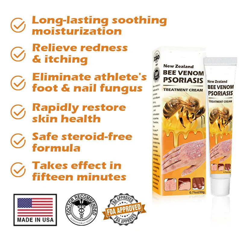 AQA™ New Zealand Bee Venom Psoriasis Treatment Cream(Suitable for all skin conditions)