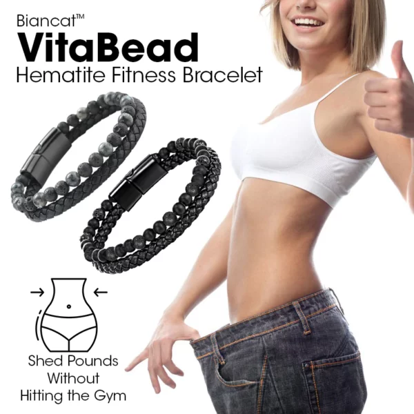 Biancat™ VitaBead Hematite Fitness Bracelet - Image 2