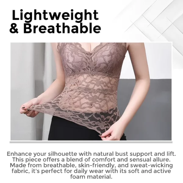 CC™ LymphVive Wireless Tank Top Lace Bra - Image 9