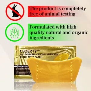 Ceoerty™ 24K Gold Bee Venom Lymphatic Detox Neck Patch