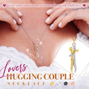 Lovers Hugging Couple Necklace