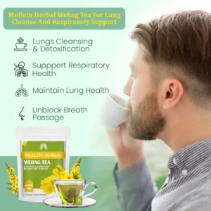 MULLEIN Herbal Webag Tea For Lung Cleanse And Respiratory Support