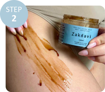 Zakdavi™ Anti-Stretch Mark Black Soap Exfoliator
