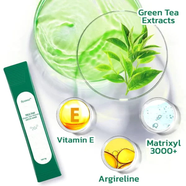 flysmus™ TRULYMI Green Tea Vitamin Detox Mask - Image 4