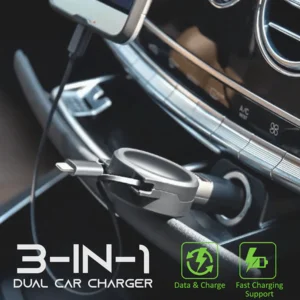 3-in-1 Dual Car Charger