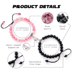 Ricpind LoveLink Harmony Magnetic Connection Bracelets for Couples