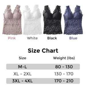 Xusym™ LymphVive Wireless Tank Top Lace Bra