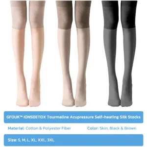 GFOUK™ IONSDETOX Tourmaline Acupressure Self-heating Silk Stocks