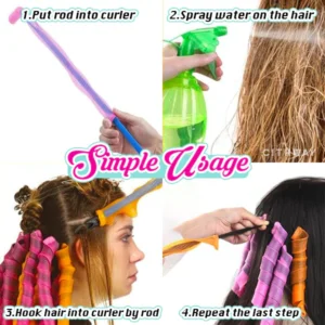 Heatless Curly Hair Roller Kit