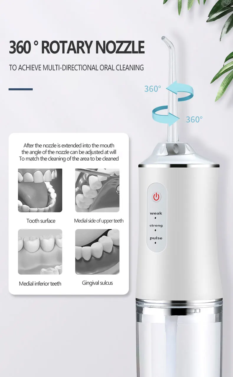 Portable Dental Irrigator - USB Rechargeable for Oral Care