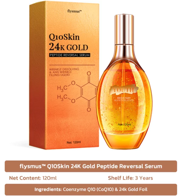 flysmus™ Q10Skin 24K Gold Peptid Umkehr Serum - Image 8