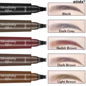 ATTDX Microblading Effect Waterproof Fork-Tip Brow Pen