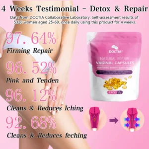 DOCTIA® Instant Itch Relief & Natural Detox & Firming Repair & Pink and Tender Natural Capsules