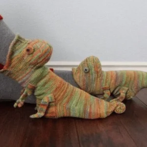 3D Knit Crocodile Socks