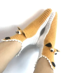 3D Knit Crocodile Socks