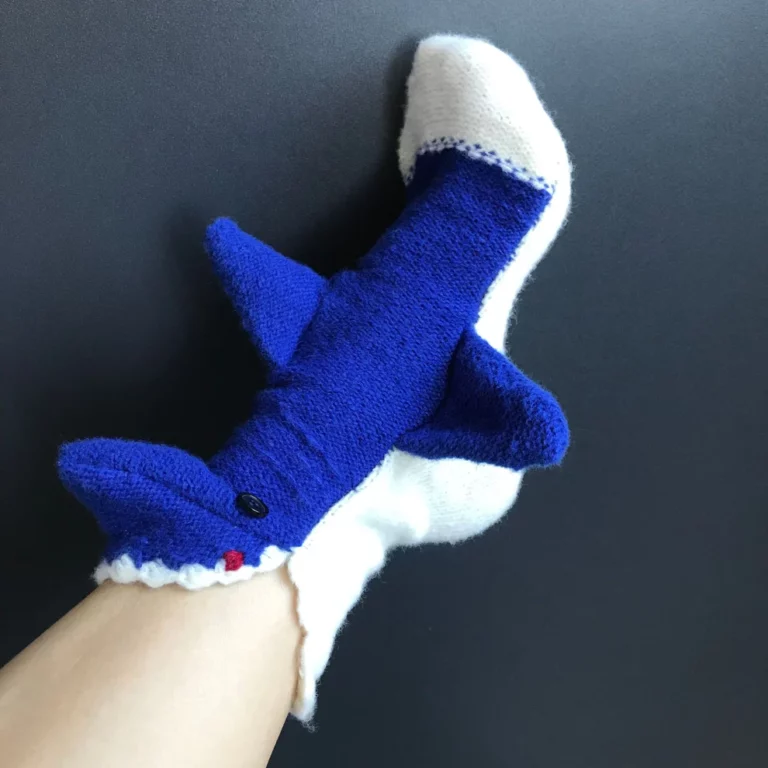 3D Knit Crocodile Socks