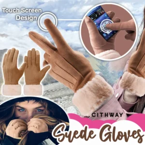 Cithway™ Cute Fluffy Cuffs Women Suede Gloves