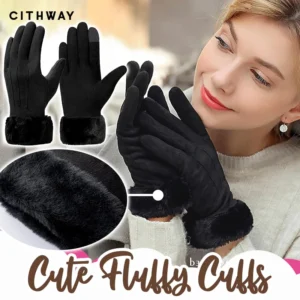 Cithway™ Cute Fluffy Cuffs Women Suede Gloves