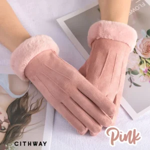 Cithway™ Cute Fluffy Cuffs Women Suede Gloves