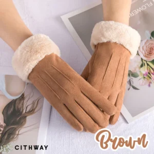 Cithway™ Cute Fluffy Cuffs Women Suede Gloves