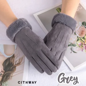 Cithway™ Cute Fluffy Cuffs Women Suede Gloves