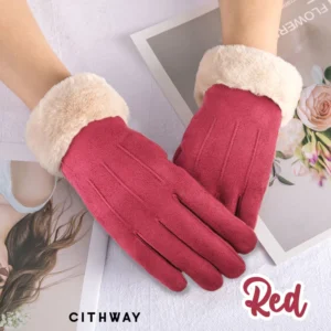 Cithway™ Cute Fluffy Cuffs Women Suede Gloves